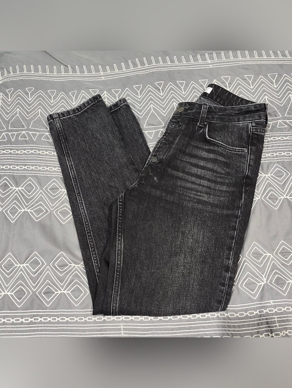 Anine Bing Black Vintage Wash Slim Straight Leg Jeans Size 26